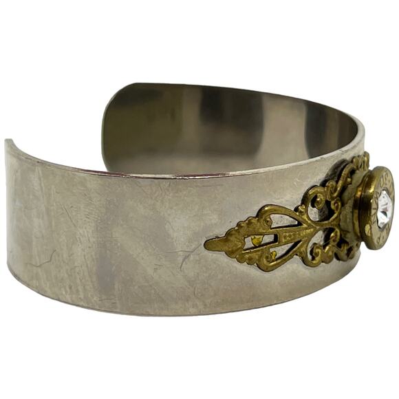 Statement Bullet Cuff Bracelet – Bold Industrial Style Jewelry - Picture 7 of 11